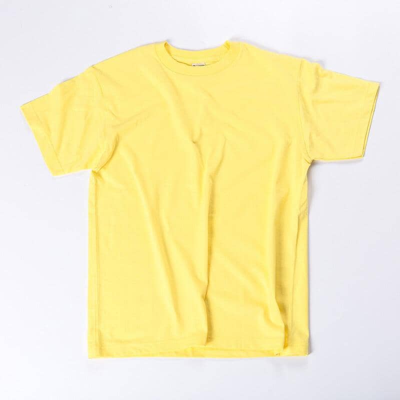 Solid Color Cotton T-Shirts Men's And Women's Short-sleeved T-shirts Icandoit1 Yellow 2XL