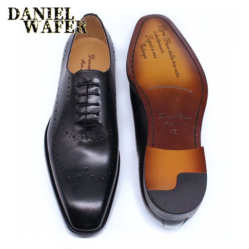 Leather Oxford Brogue Shoes
