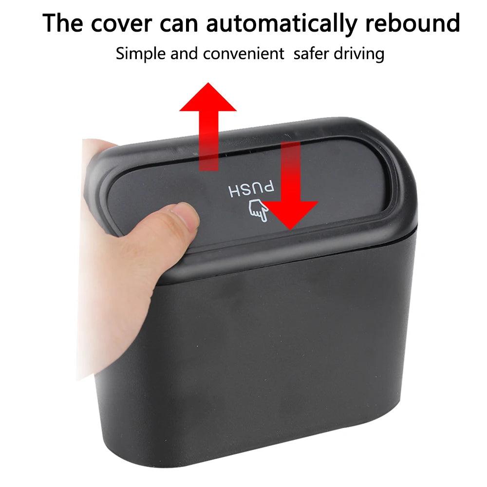 1L Car Interior Trash Bin – Mini Storage Case with Clip Holder