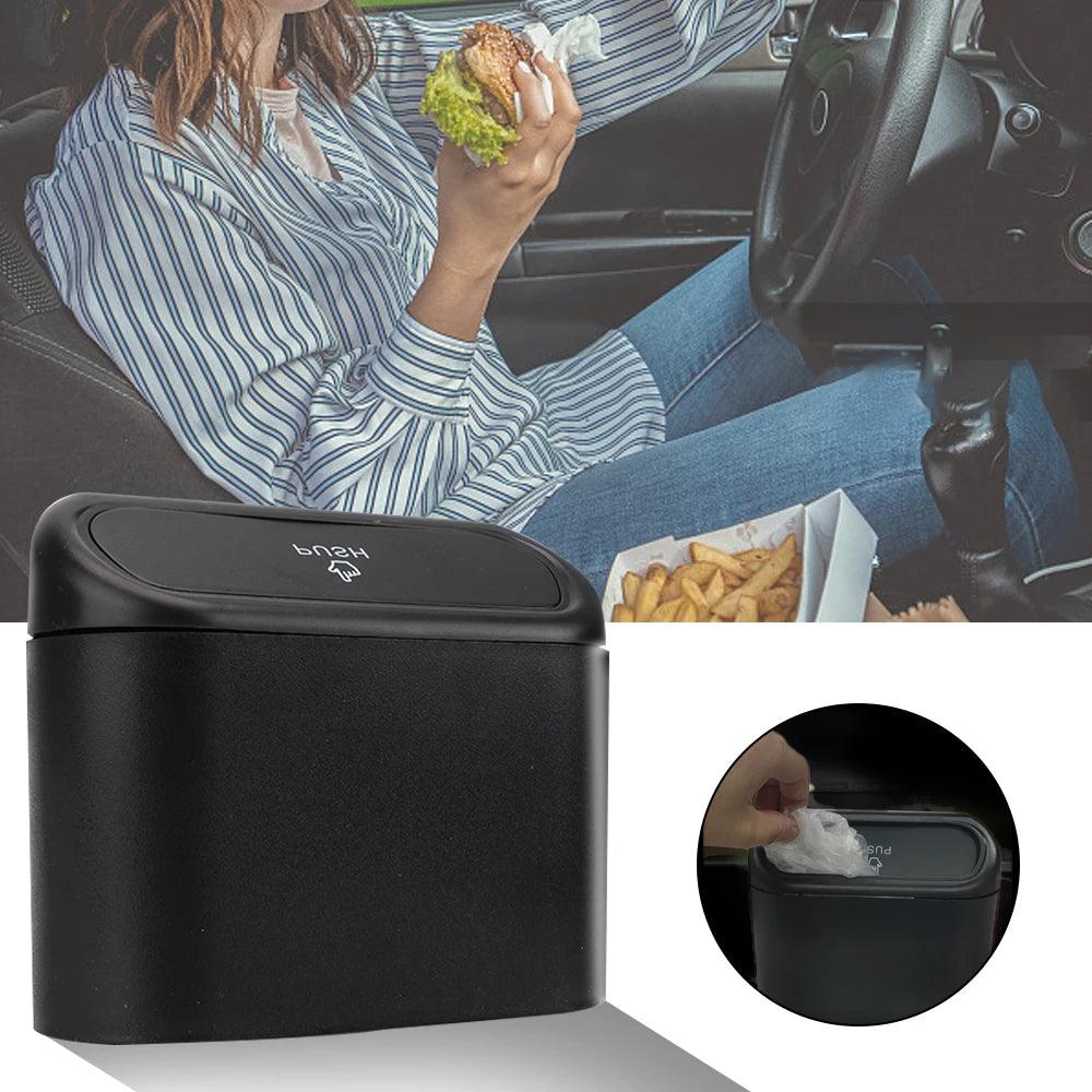 1L Car Interior Trash Bin – Mini Storage Case with Clip Holder