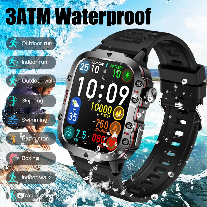 New Rugged Military Fitness Smart Watch