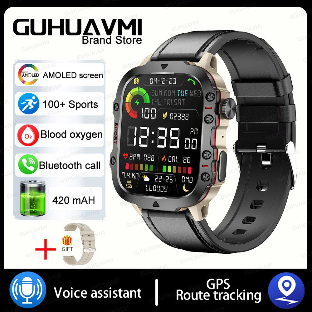 New Rugged Military Fitness Smart Watch