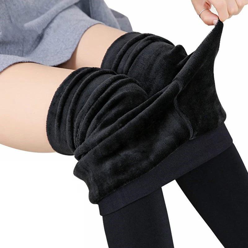 Winter Leggings For Women Warm Leggings Solid Color Velvet Leggings High Waist Leggings Stretchy Leggings