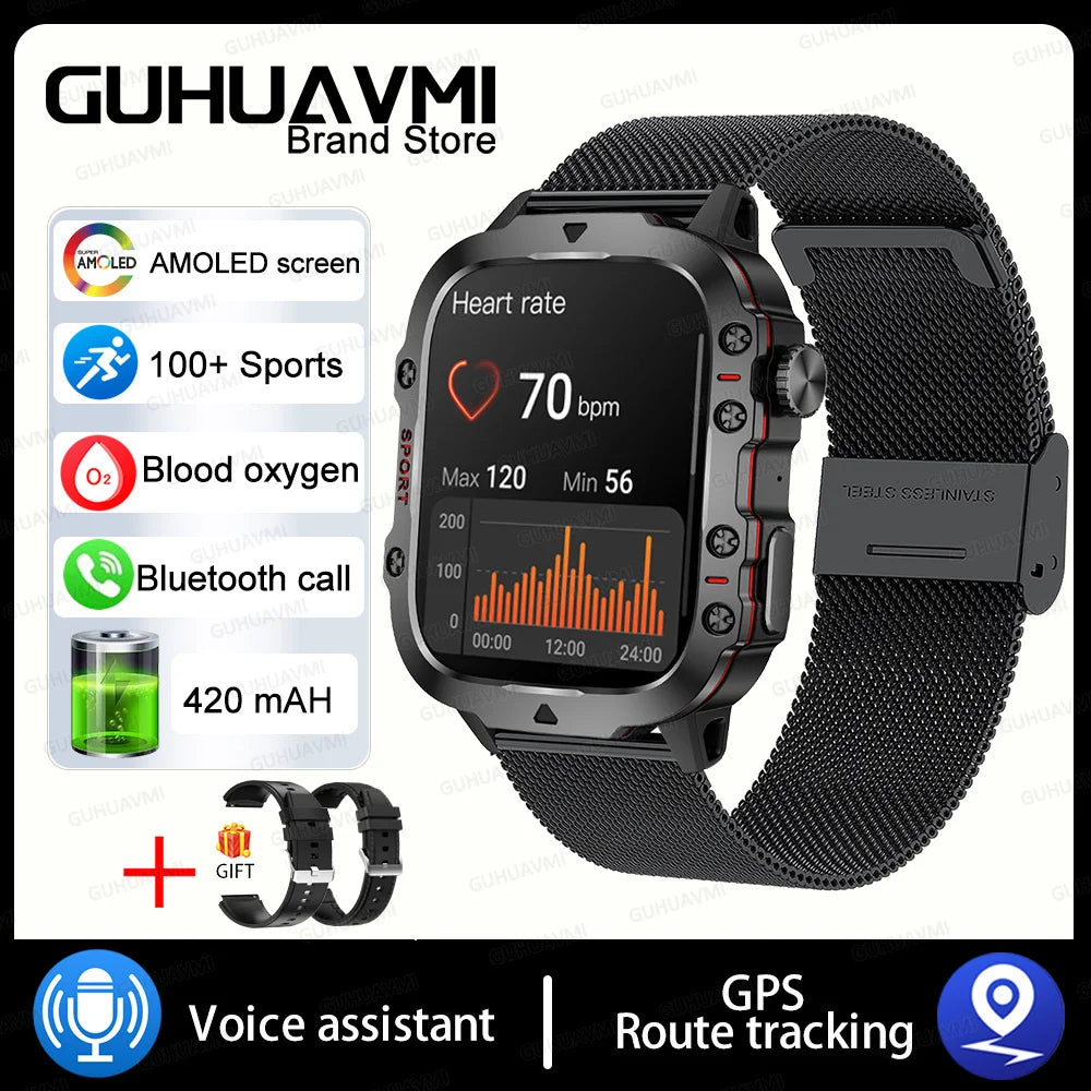 New Rugged Military Fitness Smart Watch