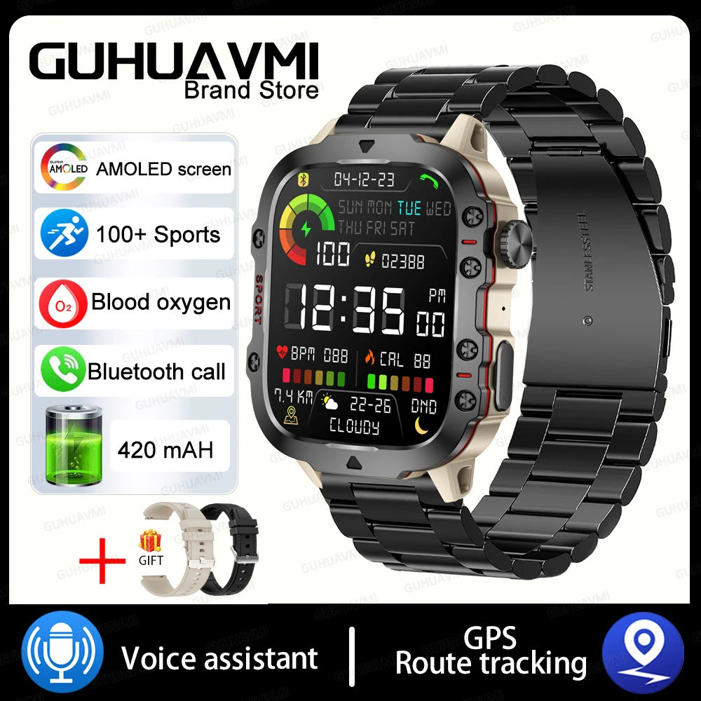 New Rugged Military Fitness Smart Watch