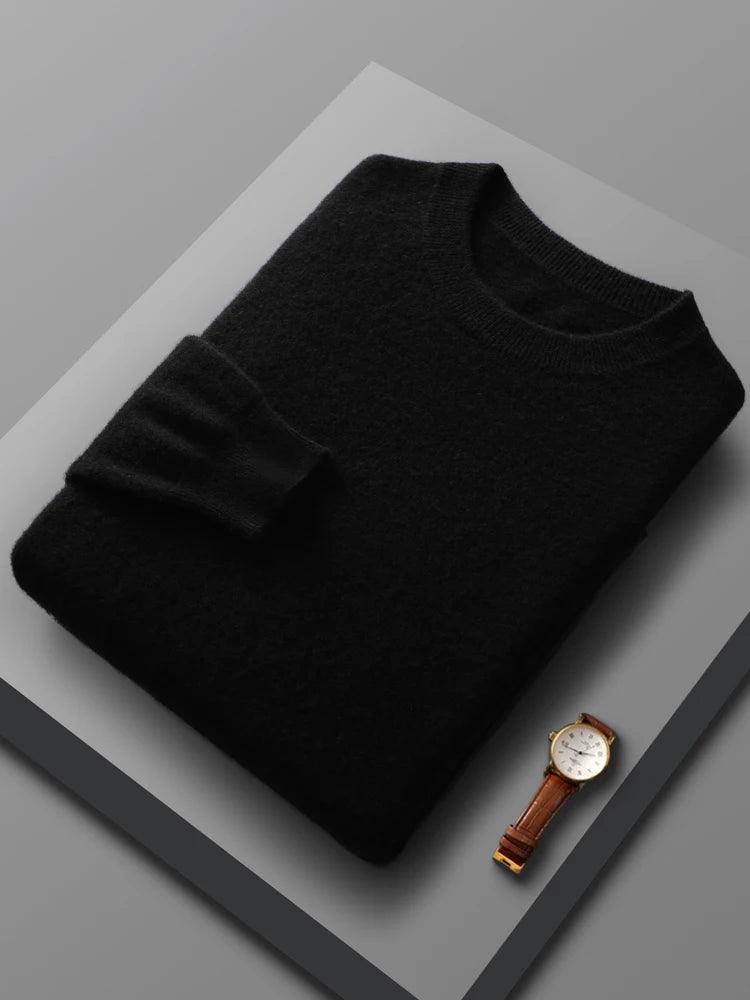 100% Merino Wool Men's Cashmere Knit Pullover