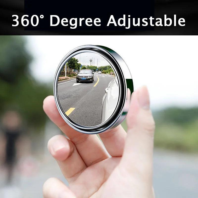 2Pcs 360° Adjustable Blind Spot Mirrors – Wide Angle Convex Car Accessories