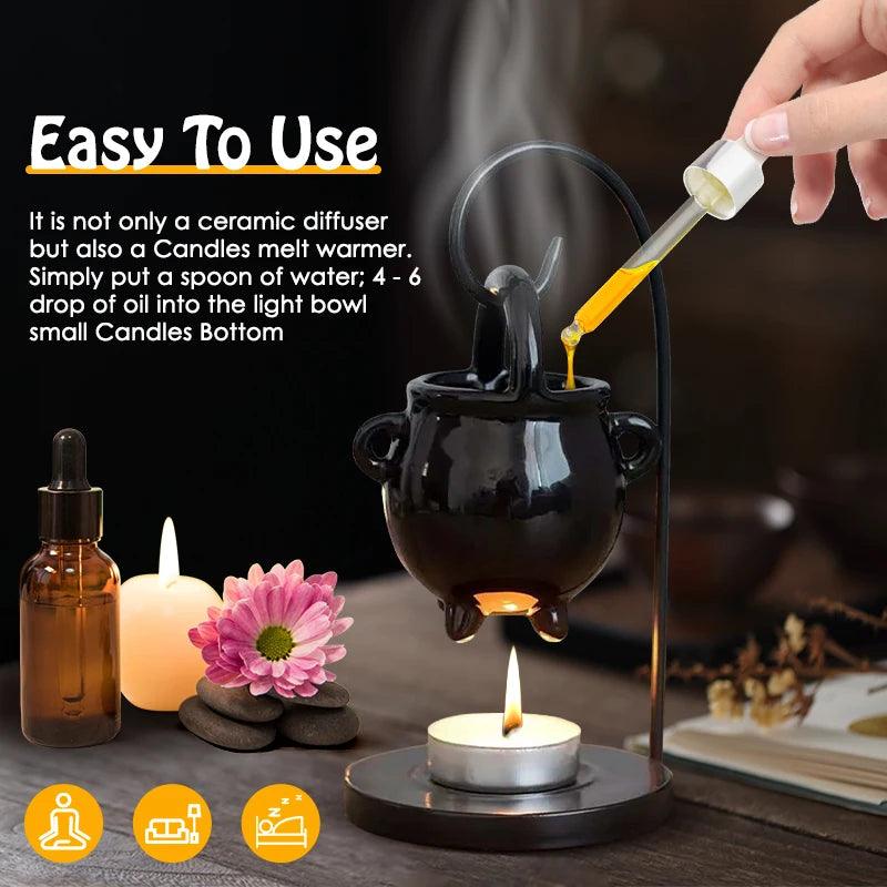 Ceramic Essential Oil Burner Tealight Candle Diffuser