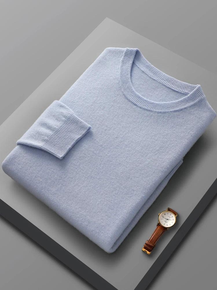 100% Merino Wool Men's Cashmere Knit Pullover