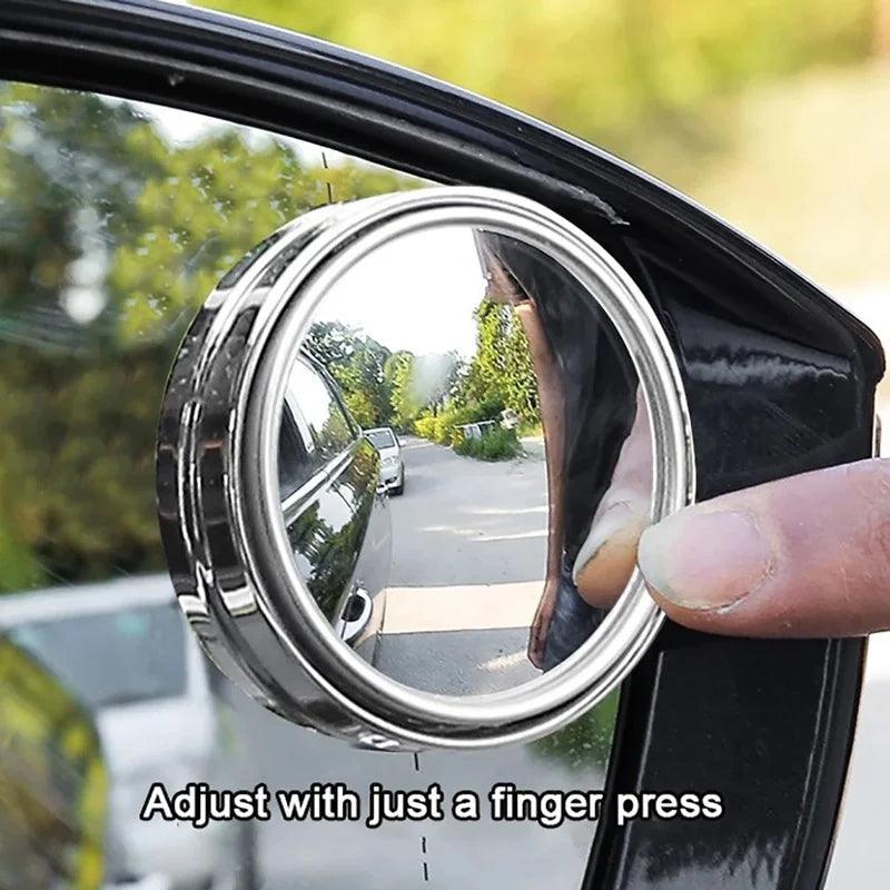 2Pcs 360° Adjustable Blind Spot Mirrors – Wide Angle Convex Car Accessories