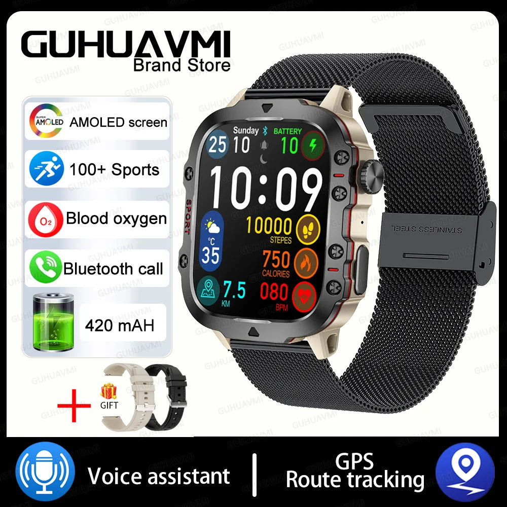New Rugged Military Fitness Smart Watch