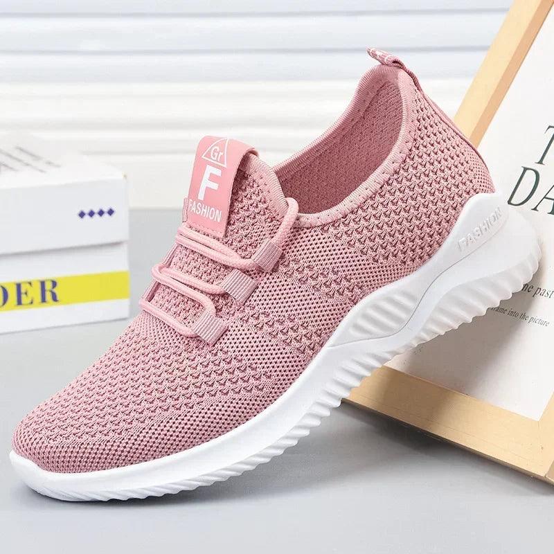 Women's Casual Sneakers Summer Comfortable Breathable Platform Shoes Fashion Women Versatile Lace-up Shoes