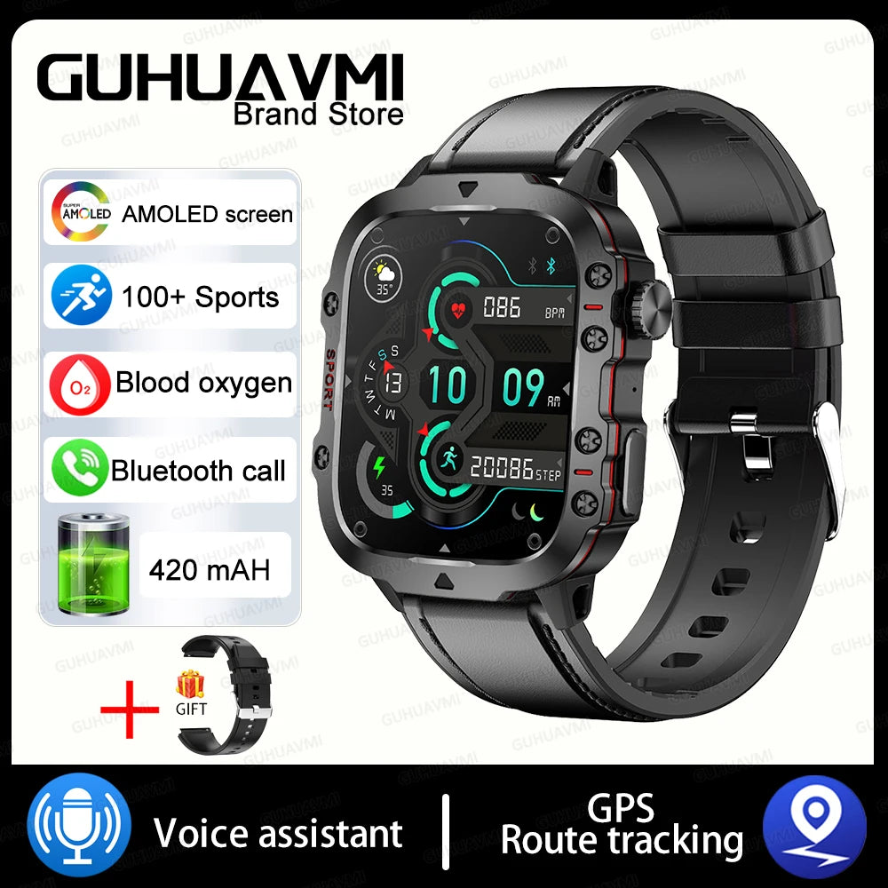 New Rugged Military Fitness Smart Watch