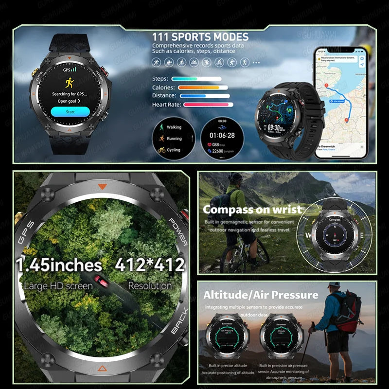 GPS Smartwatch With 100 Sports Modes