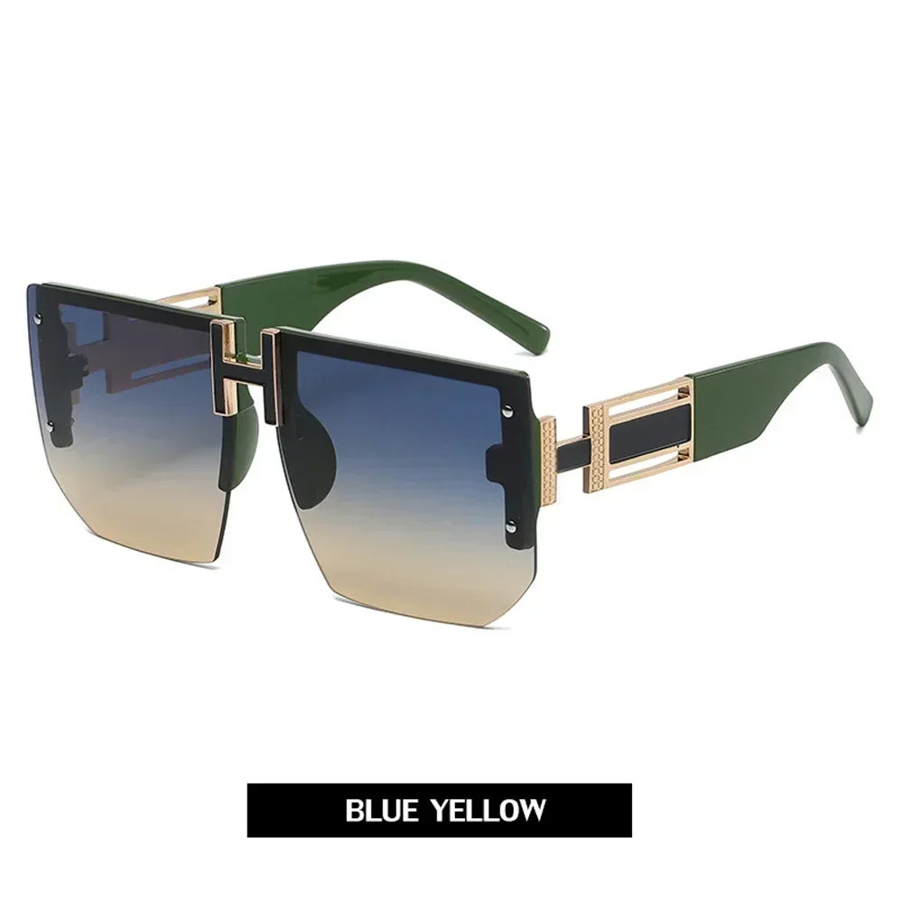 Rimless Luxury Square Sunglasses For Women