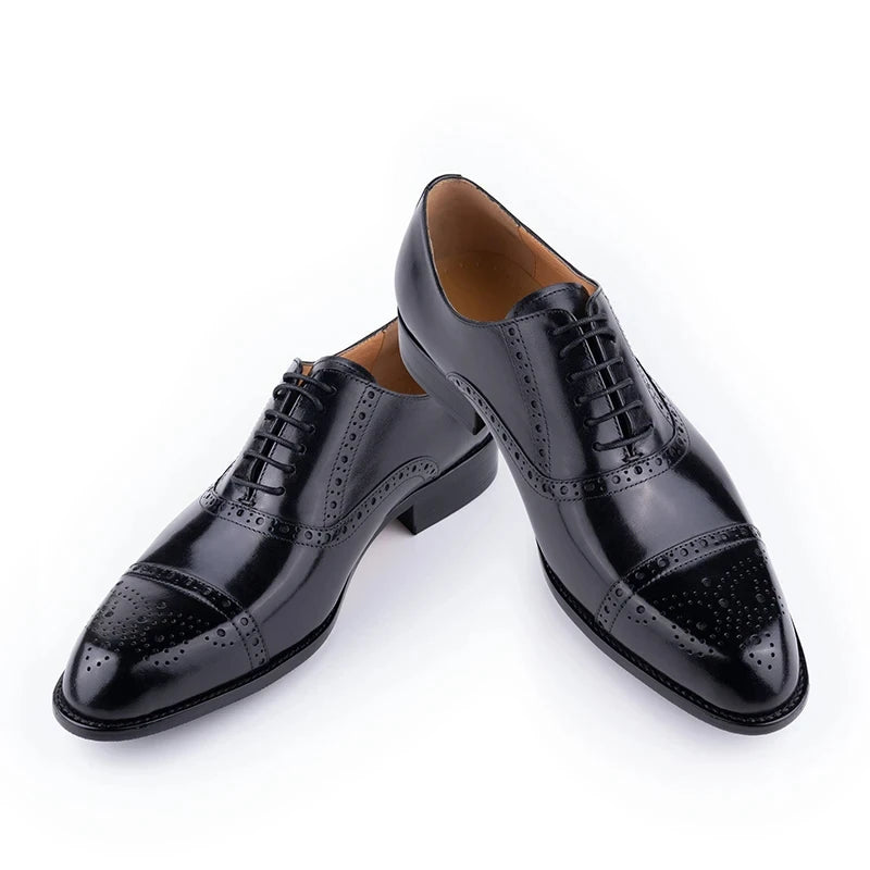 Classic Brogue Leather Dress Shoes