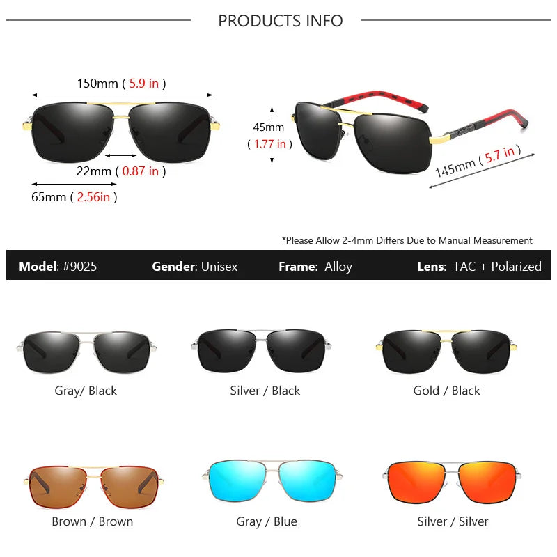 Retro Rectangle Driving Sunglasses