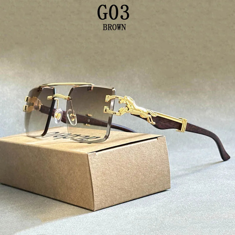 Square Rimless Sunglasses