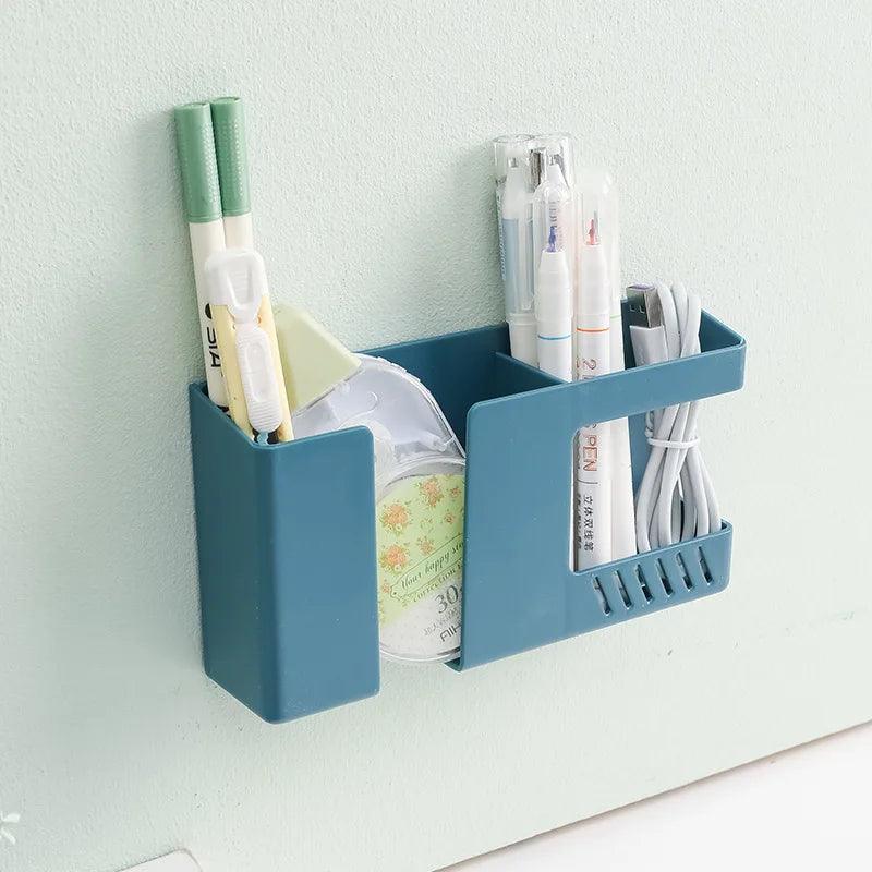 2-in-1 Wall Mounted Organizer – Remote Control & Phone Charging Holder
