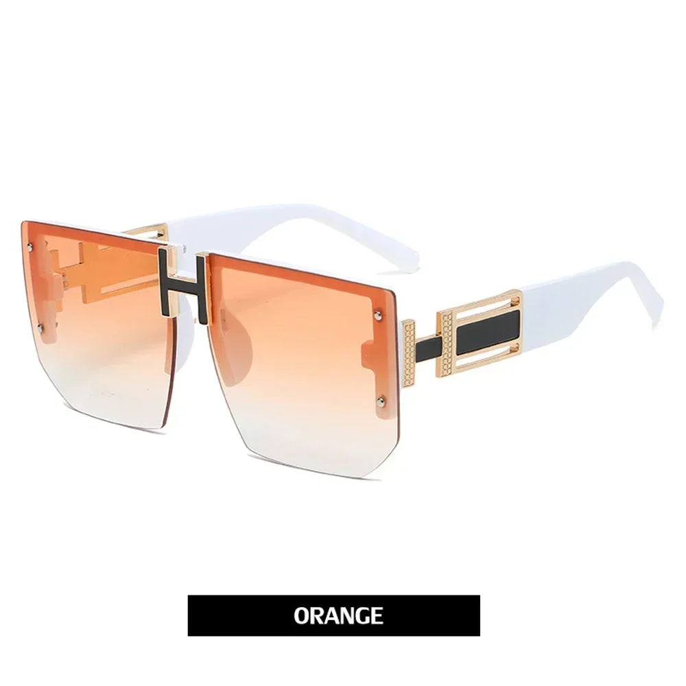 Rimless Luxury Square Sunglasses For Women