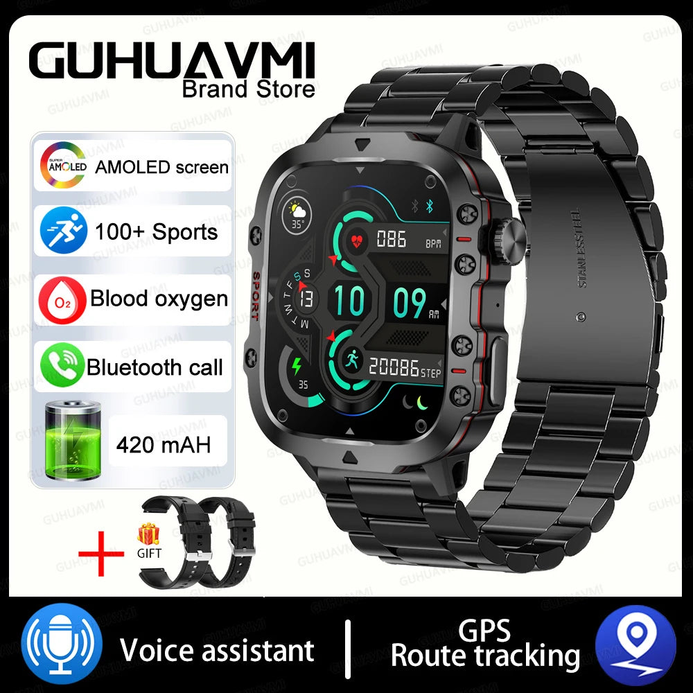 New Rugged Military Fitness Smart Watch