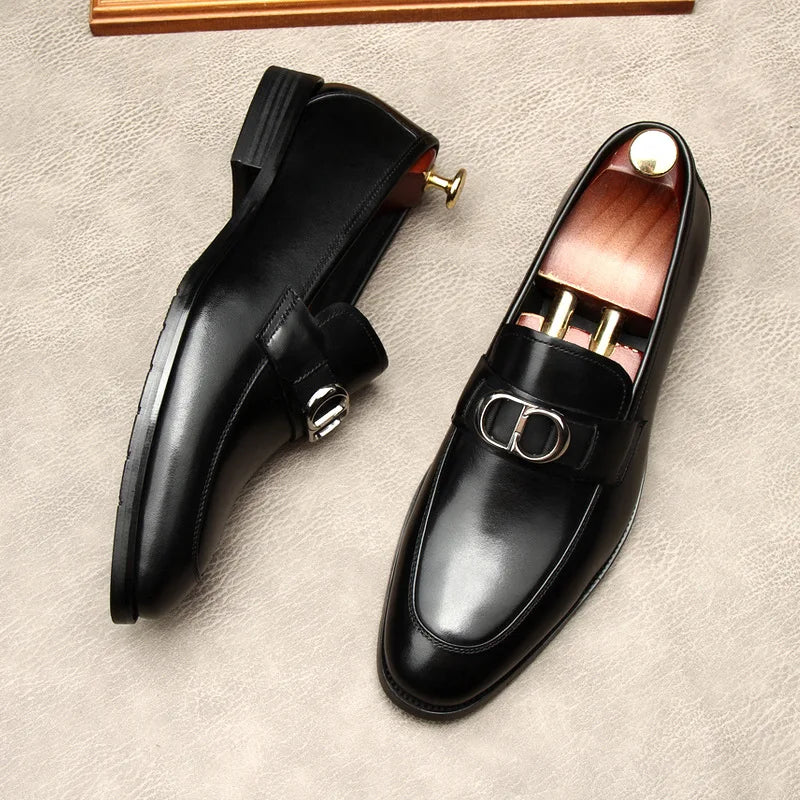 Men's Leather Slip-On Dress Shoes