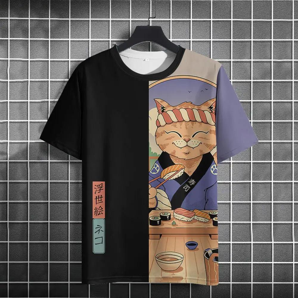 Unisex Samurai Cat 3D T-Shirt
