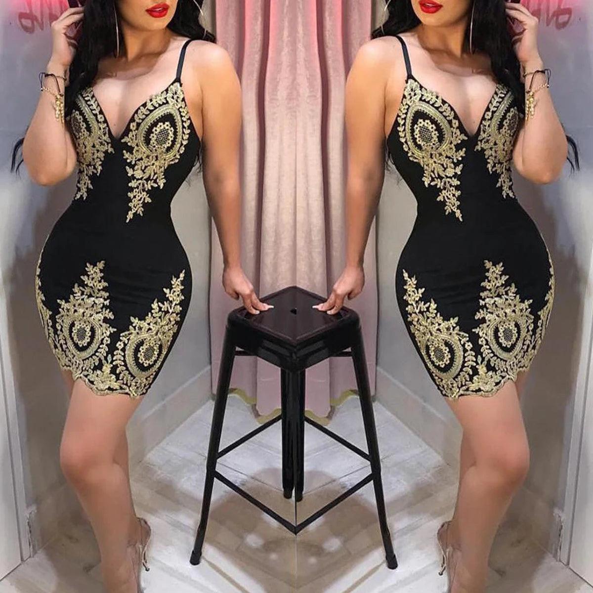 Halter neck mini dress, sleeveless and slim-fit for summer parties