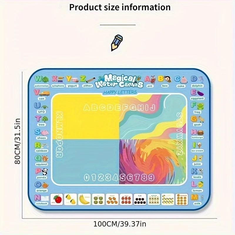 100x80CM Magic Water Drawing Mat – Reusable Doodle Board for Kids