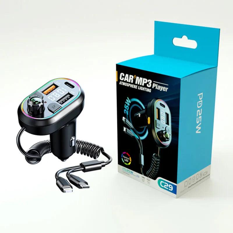 Bluetooth 5.0 FM Transmitter – Wireless Car MP3 Player with Fast Charge