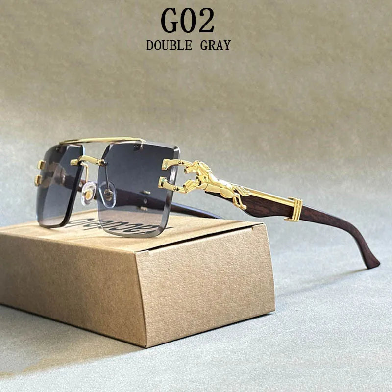 Square Rimless Sunglasses