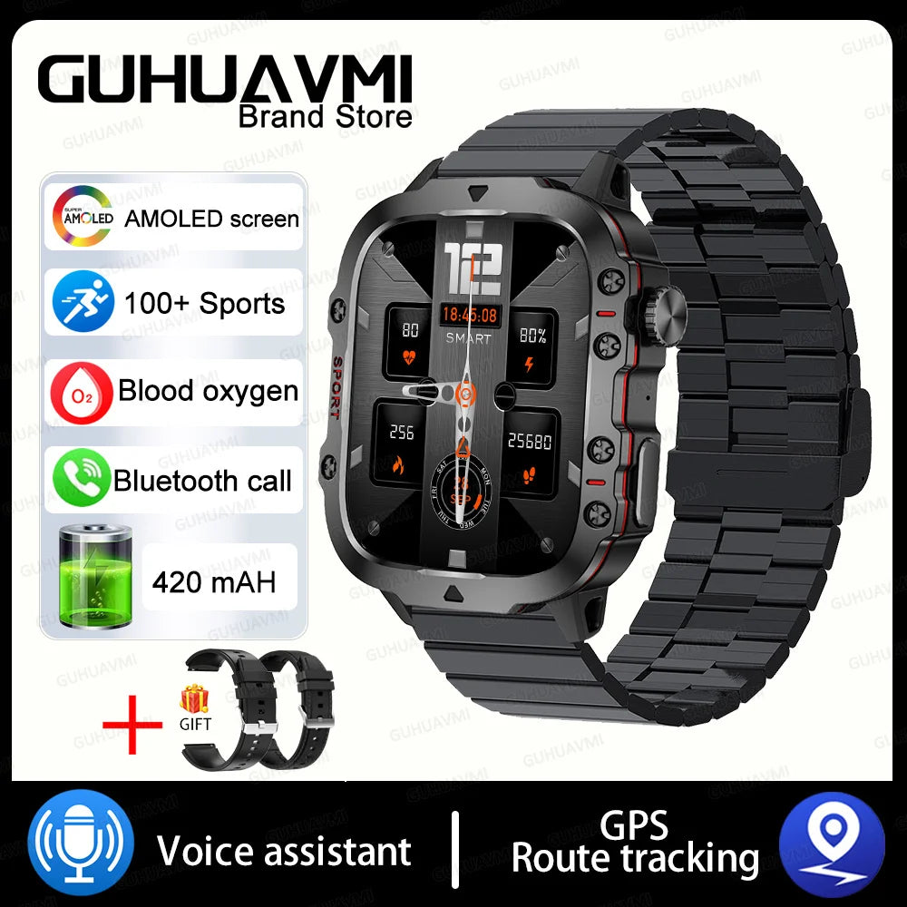 New Rugged Military Fitness Smart Watch