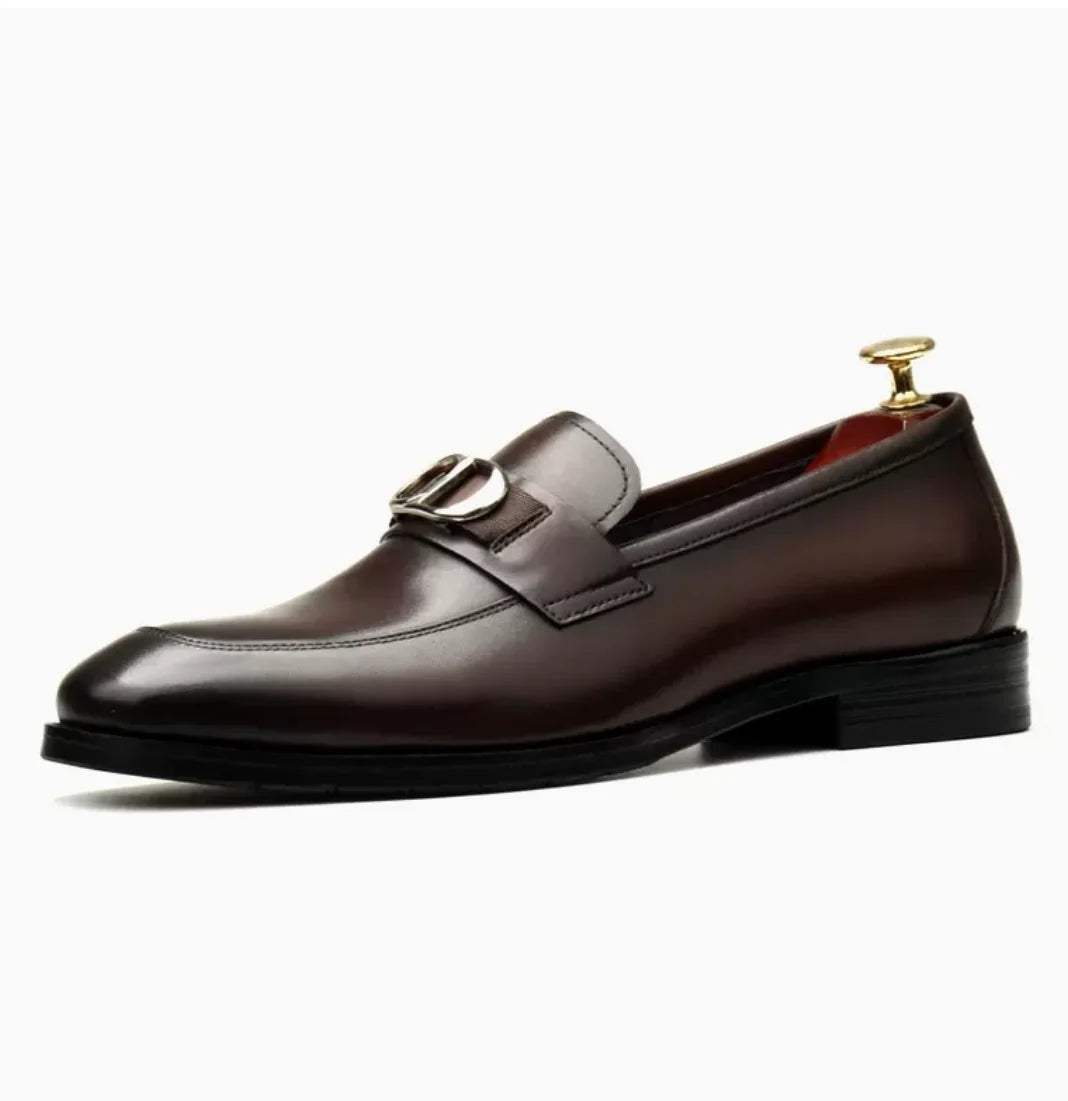 Men's Leather Slip-On Dress Shoes