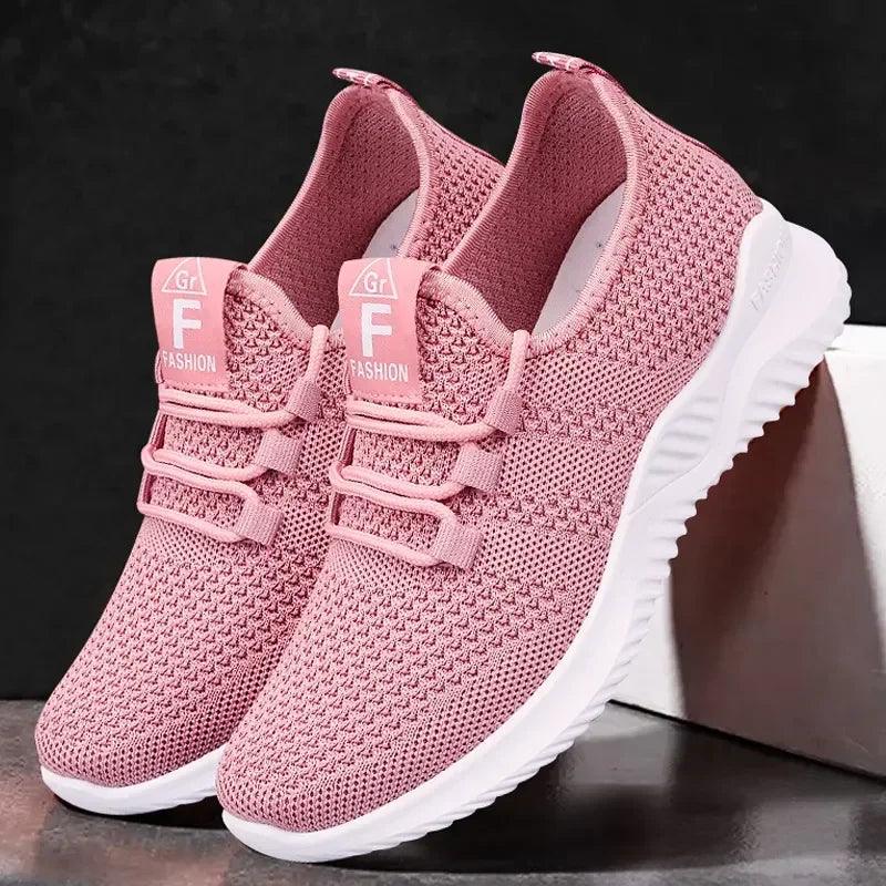 Women's Casual Sneakers Summer Comfortable Breathable Platform Shoes Fashion Women Versatile Lace-up Shoes