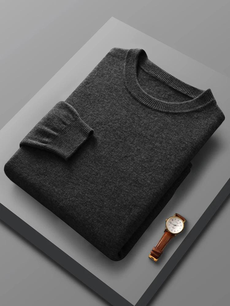 100% Merino Wool Men's Cashmere Knit Pullover