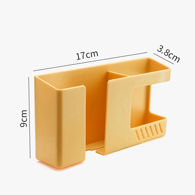 2-in-1 Wall Mounted Organizer – Remote Control & Phone Charging Holder