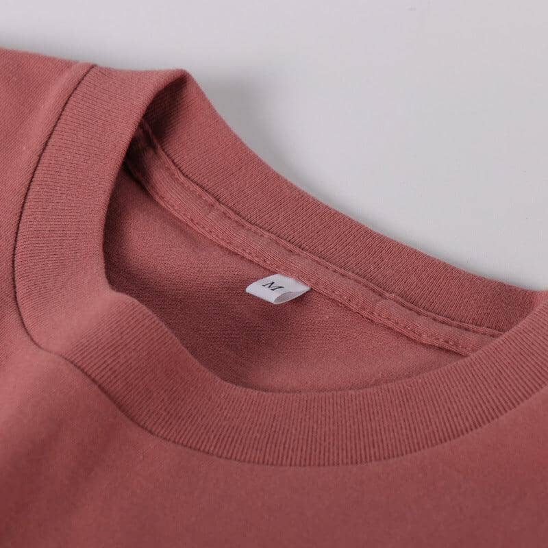 Solid Color Cotton T-Shirts Men's And Women's Short-sleeved T-shirts Icandoit1 Brick red 2XL