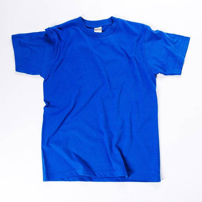 Solid Color Cotton T-Shirts Men's And Women's Short-sleeved T-shirts Icandoit1 Royal blue 2XL 