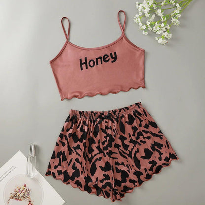 Hot Women's Cartoon Print Pajama Set