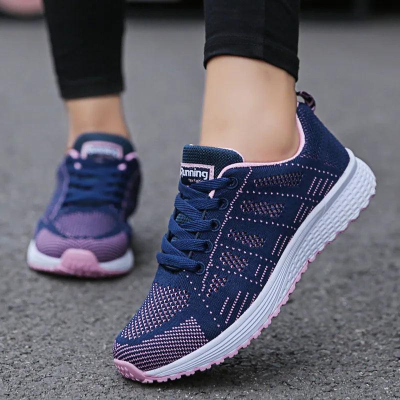 Women's Breathable Mesh Flat Sneakers