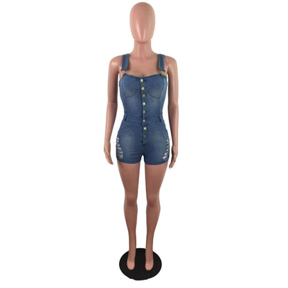 Women's Denim Bodycon Playsuit