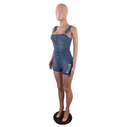 Women's Denim Bodycon Playsuit