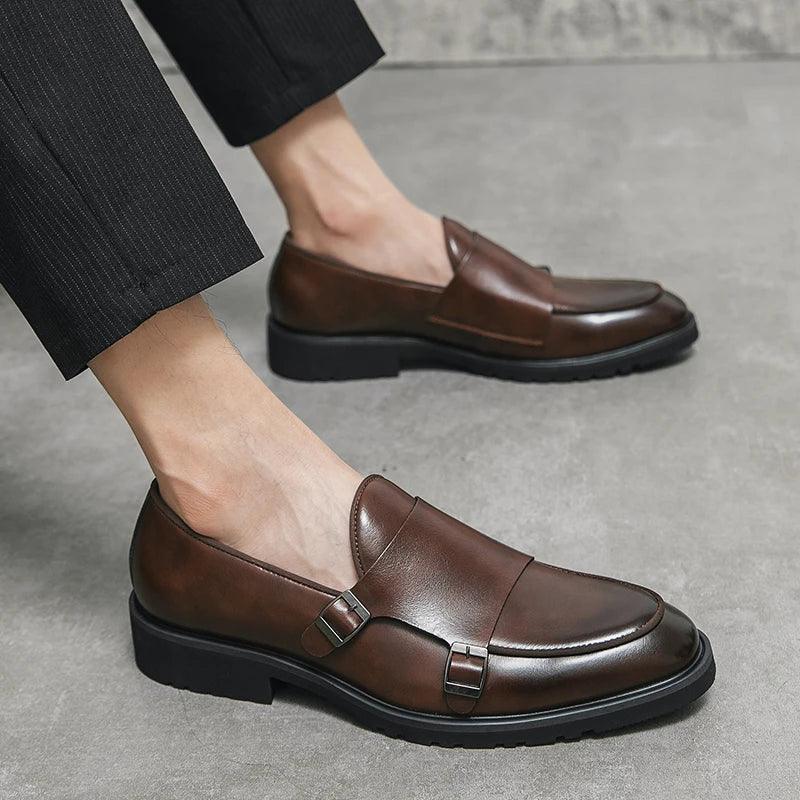 Men's Handmade Monk Dress Shoes