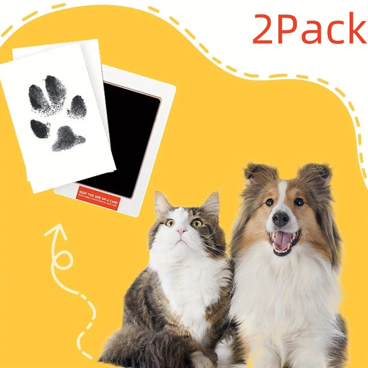 2-Pack Pet Paw Print Inkless Pad Recyclable