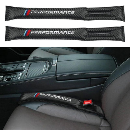 2Pcs Carbon Fiber Car Interior Seat Gap Plug Filler Pad