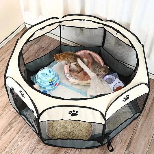 Foldable Cat Maternity Tent Waterproof Pet Fence