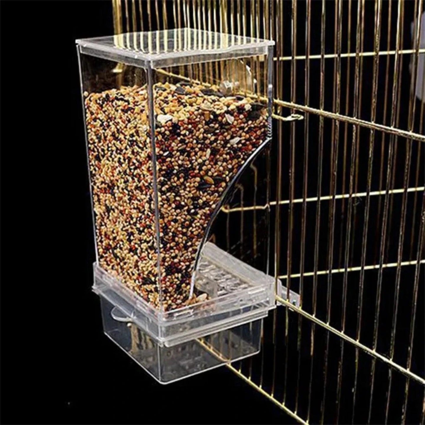 Automatic Acrylic Bird Feeders Small Medium Essential Parrot