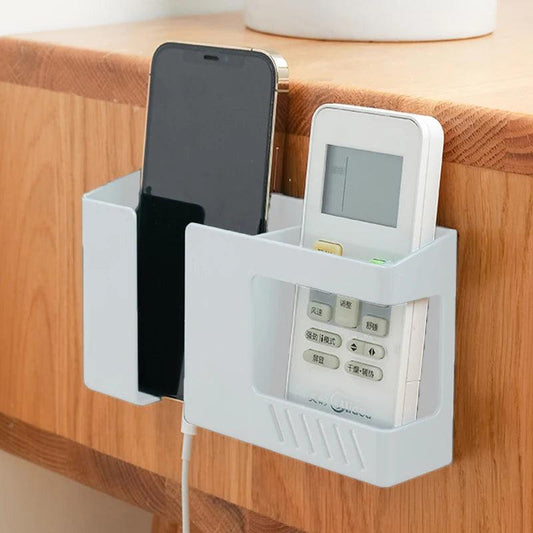 2-in-1 Wall Mounted Organizer – Remote Control & Phone Charging Holder