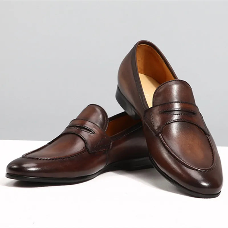 Italian Suede Leather Men's Loafers