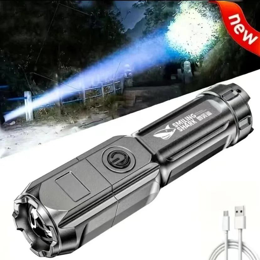 Powerful USB Rechargeable LED Flashlight